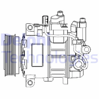 Billede af DELPHI CS20474 Kompressor 6SEU14 PAG 46 med kompressorolie AUDI: A4 B8 Avant, Q5, A6 C6 Avant