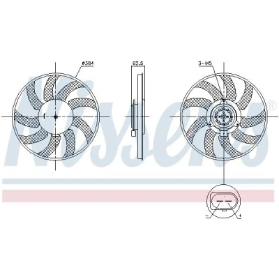 Billede af NISSENS 850099 Køleventilator 400 12 AUDI: A7 Sportback