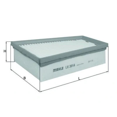 Billede af MAHLE ORIGINAL LX 3014 Luftfilter 58,5 190 246,0 Filterindsats RENAULT: MEGANE 3 Coupe, Grandtour, SCENIC