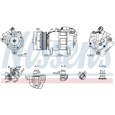 Billede af NISSENS 891148 Kompressor 6SAS14A R 134a