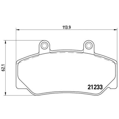 Billede af BREMBO P 86 006 Bremseklodser Ekskl. slidadvarselskontakt med tilbehør VOLVO: 740 Sedan, 940 I Stationcar, Stationcar