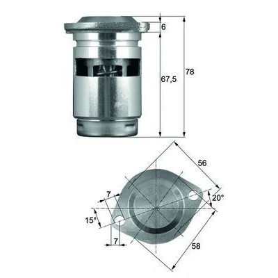 Billede af MAHLE ORIGINAL TO 1 83 Termostat, oliekøling