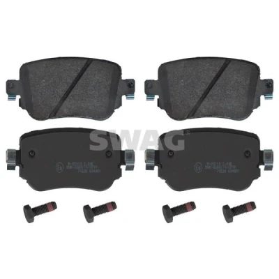 Billede af SWAG 30 91 6912 Bremseklodser bagaksel med befæstelsesmateriale VOLKSWAGEN: Golf 7, Sharan II, CADDY 4 Kombi, SKODA: Octavia 3 Combi
