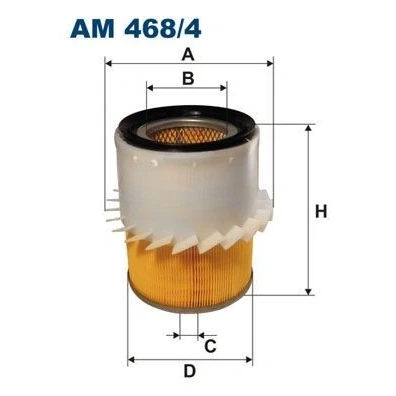 Billede af FILTRON AM 468/4 Luftfilter 197 158 Filterindsats MITSUBISHI: L200 III Pick up