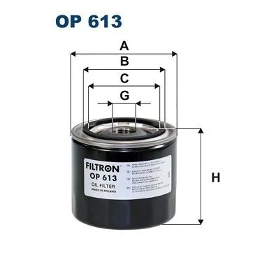 Billede af FILTRON OP 613 Oliefilter 3/4 16 UNF Påskruet filter NISSAN: MICRA 1