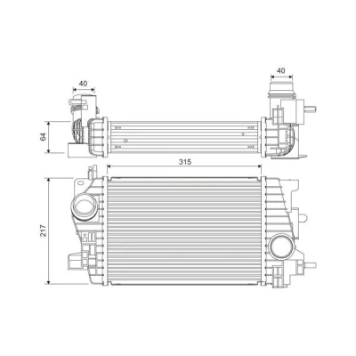 Billede af VALEO 818537 Intercooler Aluminium uden sensor