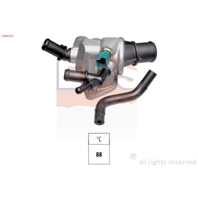 Billede af EPS 1.880.670 Termostat 88 Made in Italy OE Equivalent med pakning ALFA ROMEO: 159 Sportwagon, FIAT: Croma II Stationcar