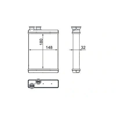 Billede af MAHLE ORIGINAL AH 266 000S Varmeveksler