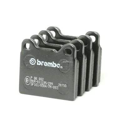 Billede af BREMBO P 86 002 Bremseklodser Ekskl. slidadvarselskontakt med anti knirke plade uden tilbehør VOLVO: 740 Sedan, 850 Stationcar, 940 II Stationcar