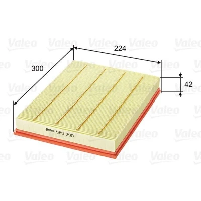 Billede af VALEO 585290 Luftfilter 42 224 300 Filterindsats OPEL: Zafira B, Astra G CC, A