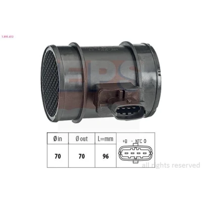 Billede af EPS 1.991.413 Luftmassemåler Made in Italy OE Equivalent ALFA ROMEO: 159 Sportwagon, MiTo, FIAT: Doblo II Van / Stationcar, 500 Hatchback