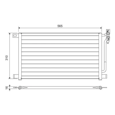 Billede af VALEO 817405 Kondensator uden tørrer Aluminium 310 R 134a BMW: 3 Sedan