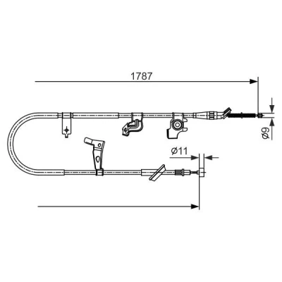 Billede af BOSCH 1 987 482 435 Håndbremsekabel 1787 SUZUKI: SX4 I Hatchback