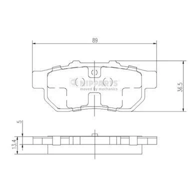 Billede af Bremseklodser NIPPARTS J3614007