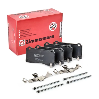 Billede af ZIMMERMANN 26275.155.2 Bremseklodser med akustisk advarsel for slid Billede svarer til leveringsomfang, fjeder TESLA: Model 3, Y