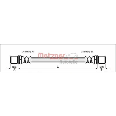 Billede af METZGER 4113667 Bremseslange 318 F10 x 1 TOYOTA: CARINA 2