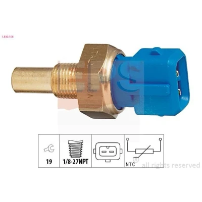 Billede af EPS 1.830.156 Kølevæsketemperatur Sensor Made in Italy OE Equivalent grøn