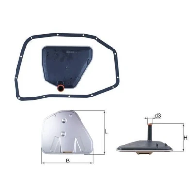 Billede af MAHLE ORIGINAL HX 233D Automatfilter med pakning AUDI: A6 C6 Sedan, A5 B8 Coupe, A4 Avant