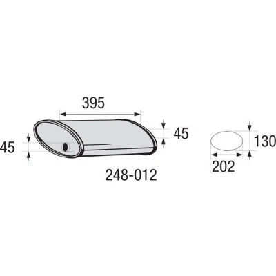 Billede af BOSAL 248 012 Midterste, lyddæmper, universal