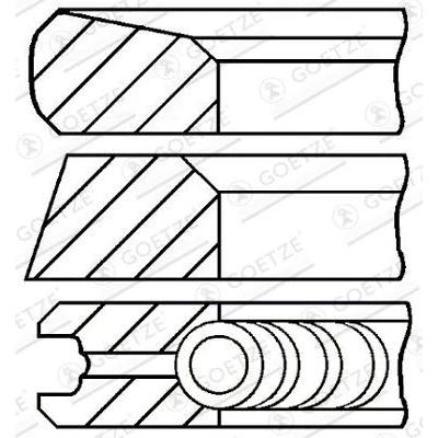 Billede af GOETZE ENGINE 08 123700 00 Stempelringsæt 93,67