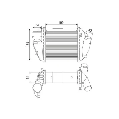 Billede af VALEO 817870 Intercooler Aluminium uden sensor AUDI: A4 B6 Avant