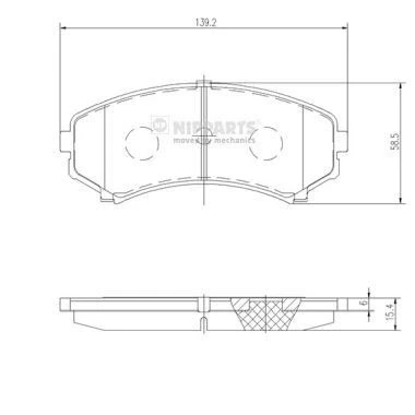 Billede af Bremseklodser NIPPARTS J3605039