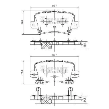 Billede af Bremseklodser NIPPARTS J3614018