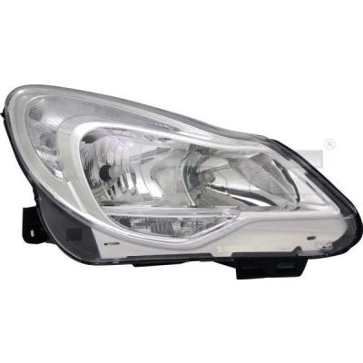 Billede af TYC 20 12629 05 2 Forlygter højre H7, W21/5W, PSY24W, H1 til højrekørsel med elektronisk motor OPEL: Corsa D Hatchback