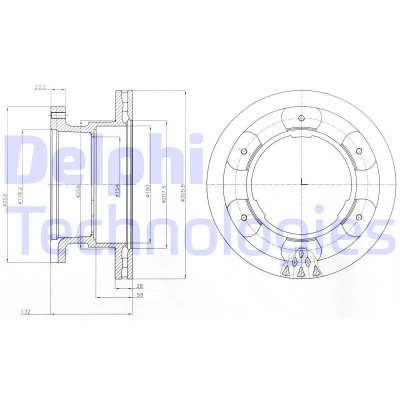 Billede af Bremseskive DELPHI BG9069