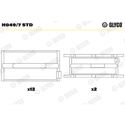 Billede af GLYCO H049/7 STD Krumtapakselleje