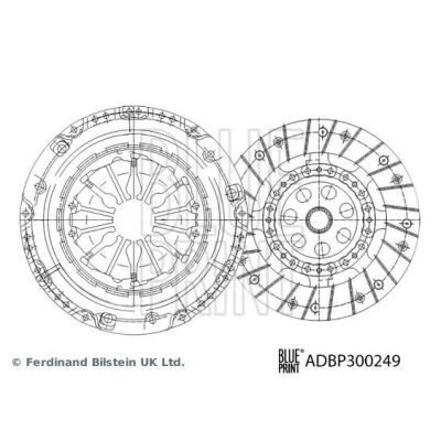 Billede af BLUE PRINT ADBP300249 Kobling i to dele med syntetsik fedt 226mm RENAULT: MEGANE 3 Grandtour, GRAND SCENIC 3,