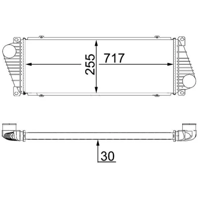 Billede af MAHLE ORIGINAL CI 18 000S Intercooler MERCEDES BENZ: Sprinter 3 T Ladvogn/Chassis, 4 Van