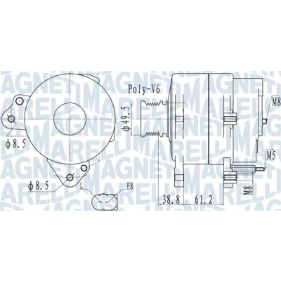 Billede af MAGNETI MARELLI 063732137010 Generator 14V 110A VOLKSWAGEN: Multivan 5 (7HM, Transporter Bus, 6
