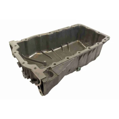 Billede af VAICO V10 0876 Bundkar med olieaftapningsskrue tætningsring, uden bundkarpakning, hul til olieniveau sensor Aluminium Original Quality