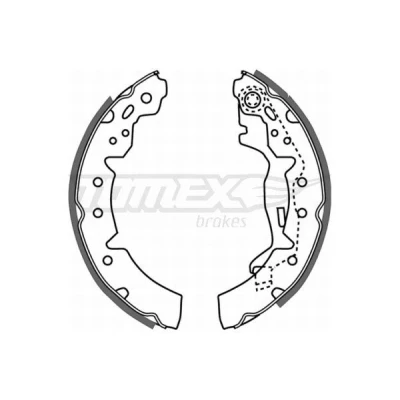 Billede af TOMEX brakes TX 21 06 Bremsebakker bagaksel 200 37 TOYOTA: Corolla VIII Compact, Liftback, Carina E Hatchback