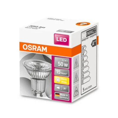 Billede af OSRAM Star LED reflektor GU10 4,3 W varmhvid 36