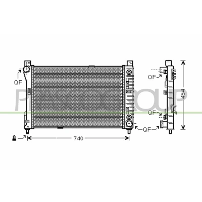 Billede af PRASCO ME026R001 Radiator Aluminium 650 408 23 med lynkobling Loddet køleripper MERCEDES BENZ: C klasse Sedan