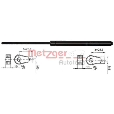 Billede af METZGER 2110405 Gasfjeder Motorhjelm 310 AUDI: A4 B5 Avant, Sedan