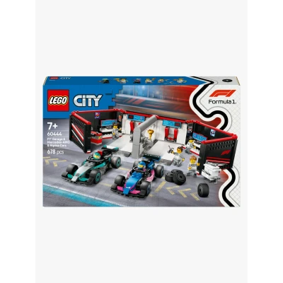 Billede af LEGO City 60444 F1 garage: Mercedes AMG og Alpine biler