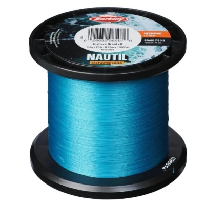 Billede af Berkley NAUTIL Braidx8 150m AquaBlue 0,10mm (9lb/4,1kg) Braided fishing line