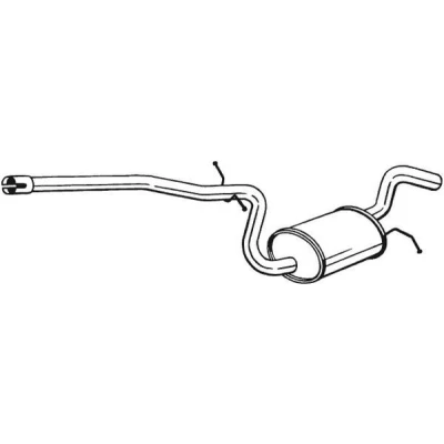Billede af BOSAL 285 459 Midterste Lyddæmper SKODA: Octavia 2 Combi, II Hatchback