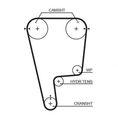Billede af GATES FleetRunner Micro V Stretch Fit T226 Tandrem 155 1240 24 Fiberglas, HNBR (Hydreret akryl nitril butadien gummi) HONDA: PRELUDE 4