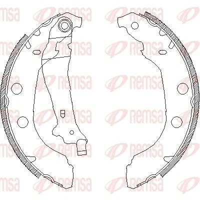 Billede af REMSA 4092.00 Bremsebakker bagaksel 228,6 42 med arm PEUGEOT: 406 Stationcar, Sedan, CITROËN: Xsara Hatchback