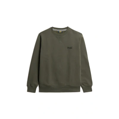Billede af Superdry Essential LOGO CREW Sweatshirt, Herre, Størrelse: XXL, Dark grey green