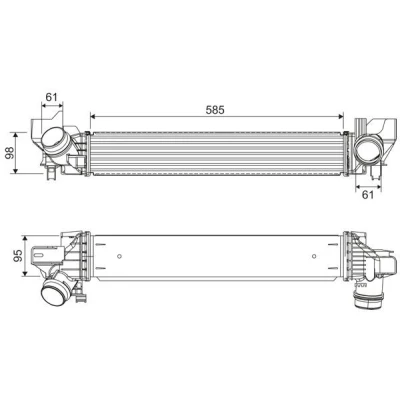 Billede af VALEO 818318 Intercooler Aluminium uden sensor