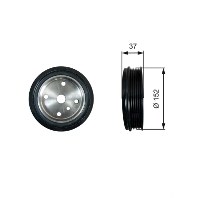 Billede af GATES FleetRunner Micro V Kit TVD1137 Remskive Krumtapaksel 152 uden tilbehør med dæmpning VOLVO: V70 2