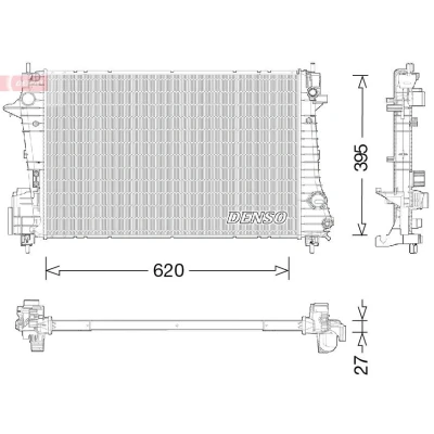 Billede af DENSO DRM15009 Radiator 620 395 27