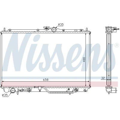 Billede af NISSENS 62860A Radiator Aluminium 400 678 32 Loddet køleripper MITSUBISHI: Carisma Sedan