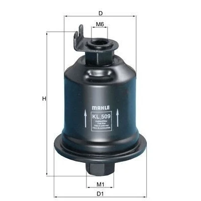 Billede af MAHLE ORIGINAL KL 509 Brændstoffilter Ledningsfilter MITSUBISHI: COLT 5