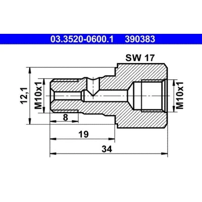Billede af ATE 03.3520 0600.1 Hulskrue